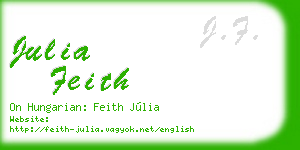 julia feith business card