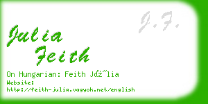 julia feith business card